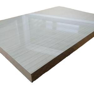 Papan MDF hewan peliharaan mengkilap tinggi putih 18mm 4x8 lembar MDF hewan peliharaan tahan api kedap air untuk lemari dapur - Product Image 2