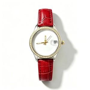 Reloj de Mujer con Esfera Lisa, Ventana de Fecha, 6 Colores, Correa de Cuero de Bambú para Regalo Promocional Corporativo - Product Image 3