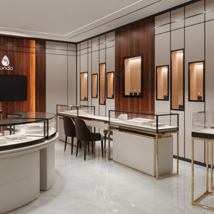 Sundo xem cửa hàng thiết kế truy cập hiện đại phong cách tối giản cửa hàng đồng hồ nội thất bán lẻ thương hiệu đồng hồ cửa hàng thiết kế - Product Image 6