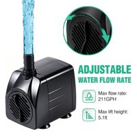 Pompes d'aquarium 110V 220V, mini pompe à eau submersible multifonctionnelle, pompe pour distributeur d'eau pour animaux de compagnie, pompe pour aquarium