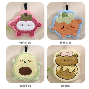 Serviette de cuisine suspendue en polaire corail absorbante Chu Hui Cartoon - Product Image 4