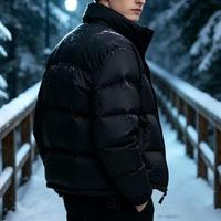 Veste matelassée slim fit avec logo personnalisé, ultra légère, pour homme, design classique