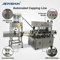 Machine de capsulage automatique haute vitesse avec système servo et élévateur d'alimentation des bouchons pour l'emballage