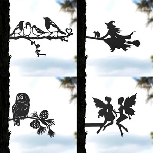 Décorations de jardin modernes en acier inoxydable effet vieilli : héron dansant, sphère, libellule, grimpeur, Sev - Product Image 2