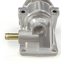 Cache de thermostat en alliage d'aluminium argenté WUFENG 6D16 avec sortie d'eau par tuyau pour pièces d'excavatrice