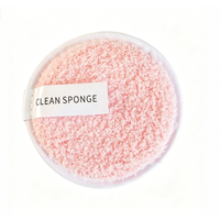 Poudre démaquillante ronde en microfibre douce de haute qualité avec logo personnalisé, accessoires de soin du visage et de spa