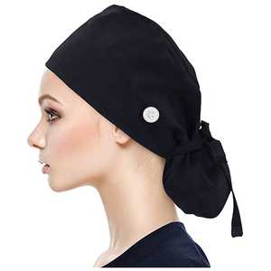Modelos Explosivos Unisex Caráter Médico Cirúrgico Scrub Cap Cor Sólida Algodão Enfermagem Cap para Pediatria e Dentista - Product Image 4