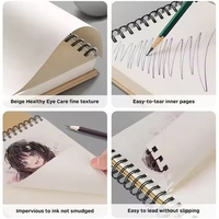 Carnet vierge personnalisé créatif en papier kraft vintage carnet de croquis en spirale livre de dessin à couverture rigide