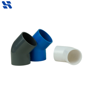 45 graden UPVC elleboogpijpfitting kunststof 45 °   Elboogconnector voor waterleiding, afwatering en loodgieterswerk - Product Image 2