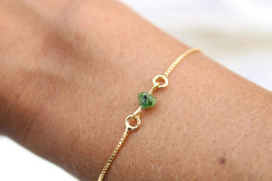 Bracelet ajustable en or 18 carats avec <span class=keywords><strong>pierre</strong></span> de naissance, cristal naturel brut, <span class=keywords><strong>pierre</strong></span> précieuse, fabrication artisanale, fermoir coulissant, cadeau pour elle - Product Image 6