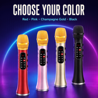 Microphone sans fil 30W L1098 avec changeur de voix et moniteur/écran, système de karaoké avec haut-parleur OEM