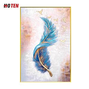 Style moderne fait à la main 100% <span class=keywords><strong>peinture</strong></span> à l'huile <span class=keywords><strong>sur</strong></span> toile plume <span class=keywords><strong>d</strong></span>'oiseau sujet <span class=keywords><strong>d</strong></span>écoratif Animal peint à la main - Product Image 5