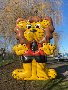 Mascotte géante gonflable imprimée en forme de léopard, en bâche PVC, personnage animalier gonflable pour la promotion d'événements sportifs de clubs de football - Product Image 4