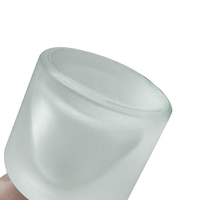 Bouteille de Parfum Ronde en Verre Dépoli Clair 30ml 50ml 100ml avec Bouchon en Bois pour la Vente en Gros