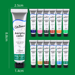 Suministros DE ARTE Xin Bowen, pintura de artista de 12ML, precio al por mayor, pintura acrílica colorida para estudio de arte - Product Image 5