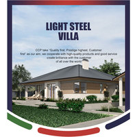 Villa de luxe préfabriquée, maisons en panneaux sandwich, construction en ossature métallique, montage facile, faible coût