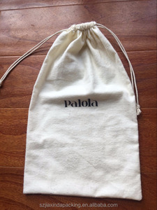 Good Quality Offwhite Beige Cotton Flannel Dust Bag for Shoe - Product Image 5