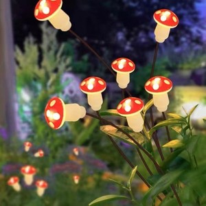 Luces Solares de Jardín con Forma de Hongo, Luces Solares Impermeables para Exteriores, Luces Decorativas de Jardín con Forma de Luciérnaga - Product Image 3