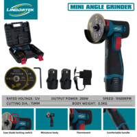 Mini-meuleuse d'angle 12V sans balais avec interrupteur à palette, modèle LDG04, pour bricolage, portable, kit complet