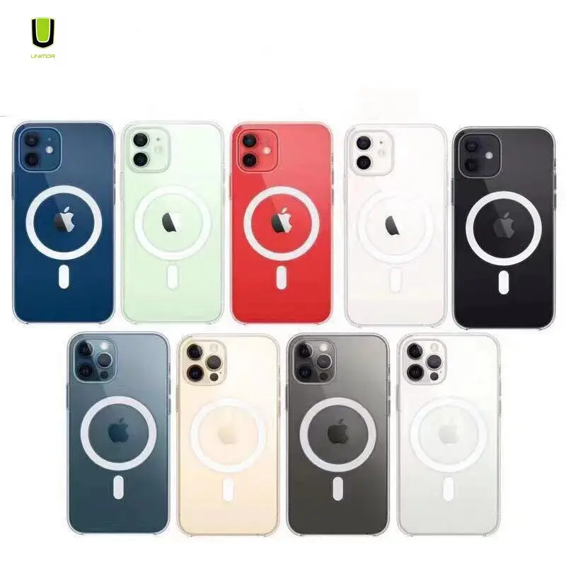 UNIMOR for iphone 14 case Magnetic mag safe Clear TPU PC Acrylic mobile phone cases for iphone 12 13 14 pro case