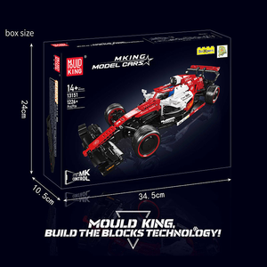 Moule King 13151S 1226PCS Car Serie Rouge <span class=keywords><strong>F1</strong></span> Flèche Racing Car Building Block Model Technical Educational Toy Festival Gift - Product Image 6