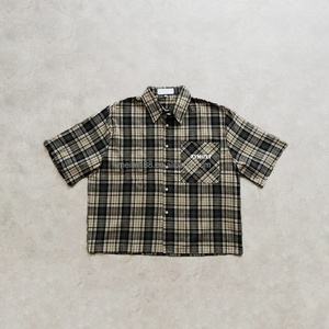 Camisas de Franela Personalizadas de Fábrica, 100% Algodón, Manga Corta, Corte Recto, con Botones, para Hombre - Product Image 1