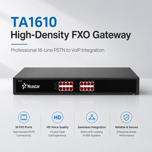Yeastar TA1610 VoIP Gateway: 16พอร์ต FXO, หน่วยประมวลผล TI, การโทรพร้อมกันเต็มรูปแบบ, ระบบอะนาล็อกที่เสถียรกับโทรศัพท์ IP เกรดผู้ให้บริการ - Product Image 4