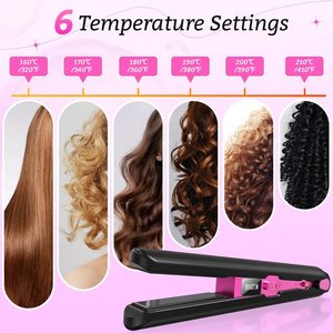 หวียืดผมไร้สายแบบ2-in-1หวีเพชรแบบพกพาชาร์จไฟได้มีจอแสดงผล LED แบบมินิ - Product Image 4