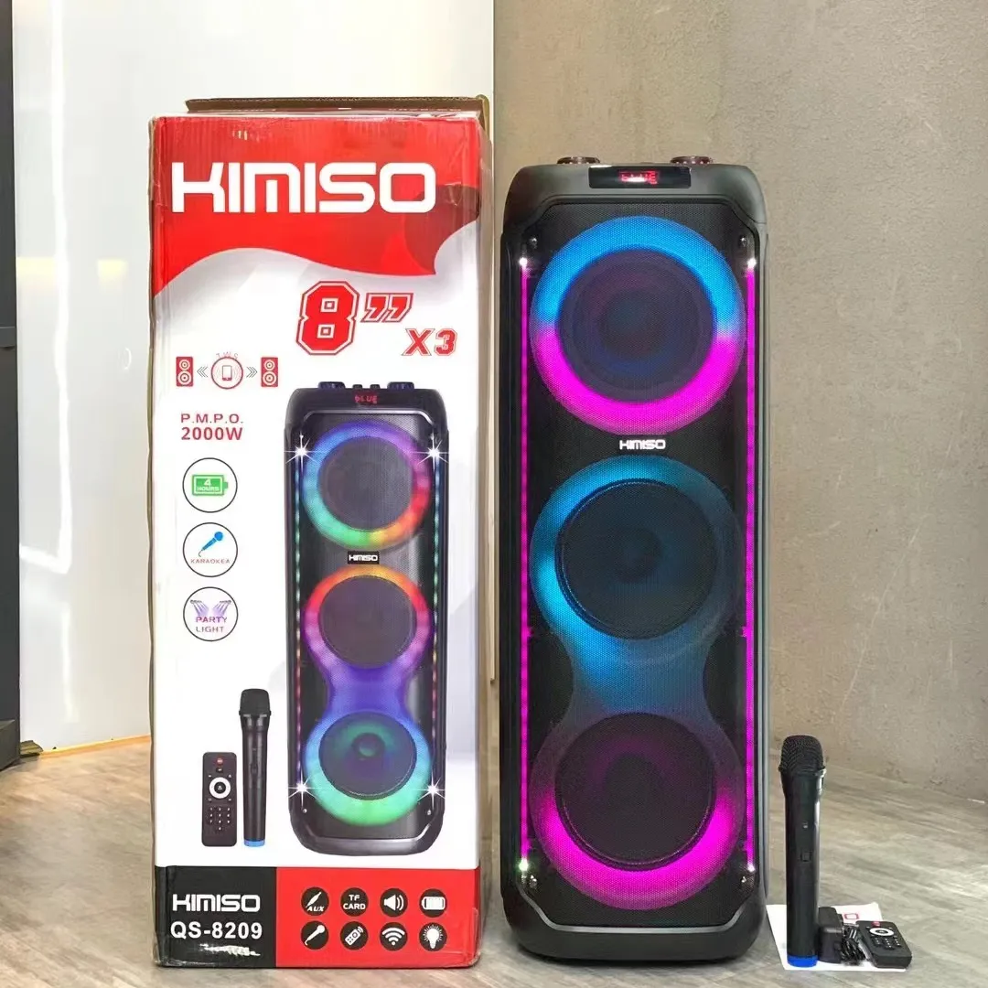 KIMISO QS-8209 새로운 고품질 액티브 스피커 120w Rms 야외 스마트 강력한 스피커 오디오 시스템 사운드