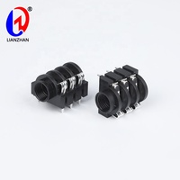 Connecteur audio TRS stéréo 6,35 mm (1/4\") à 6 broches pour montage sur circuit imprimé pour équipement audio