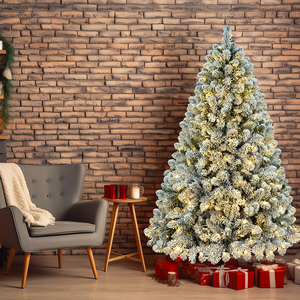 Thanh Lịch <span class=keywords><strong>Mini</strong></span> Đổ Xô Cây Giáng Sinh Cho Bàn Trang Trí Nội Thất-Nhỏ Gọn Tuyết Nhân Tạo Xmas Cây Hoàn Hảo Cho Trang Trí Trong Nhà - Product Image 4