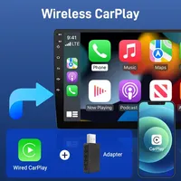 Adaptateur sans fil CarPlay 2 en 1 pour voiture, port USB, connexion Plug and Play, Android Auto, dongle CarPlay, garantie 1 an