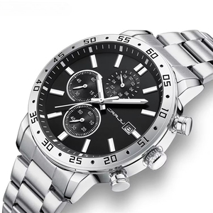 Montre Chronographe à Quartz pour Homme en Or avec 3 Cadrans, Bracelet en Acier Inoxydable, Multifonction, Étanche, Sportive avec Calendrier - Product Image 4