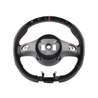Volant en fibre de carbone pour Mercedes Benz W205 C63 808 E43 C300 C200 GLC SLK A45 AMG, accessoires intérieurs de voiture