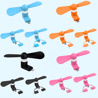 Logo personnalisé en gros portable 3 en 1 iPhone Android type-c USB mini ventilateur cadeau promotionnel avec promotion de logo ciblée
