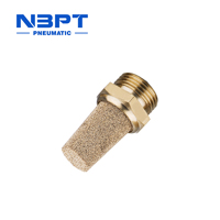 Silencieux pneumatique série BSLM, silencieux d'échappement d'air en laiton fileté G1/4\", pour accessoires de pompe à vide et de compresseur d'air