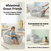 Fauteuil/Canapé DIY pour Enfants en Tissu Doux Rembourré de Mousse, Lavable et Amovible, Idéal pour l'École, le Salon et l'Intérieur