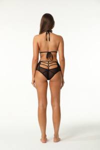 Pakaian Dalam Trendy dengan Aksen Rantai - Desain Tali Jaring Transparan dengan Potongan Punggung Terbuka Harness Tubuh Wanita Lingerie Seksi Grosir OEM ODM - Product Image 3