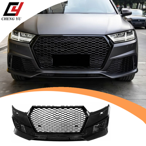 Pare-chocs avant et calandre en nid d'abeille de style RSQ7 en ABS pour <span class=keywords><strong>Audi</strong></span> <span class=keywords><strong>Q7</strong></span> SQ7 <span class=keywords><strong>4M</strong></span> Facelift 2016-2019, kit carrosserie aérodynamique extérieur, ensemble de garnitures sportives - Product Image 1