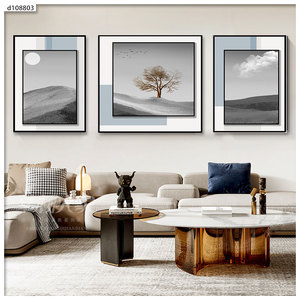 Tríptico de paisaje de estilo moderno 40 * 60, arte de pared impreso con UV, pintura al óleo sobre lienzo con textura, <span class=keywords><strong>cuadro</strong></span> decorativo - Product Image 4
