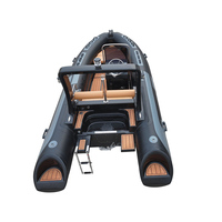 Bateau pneumatique en fibre de verre avec coque en PVC, vente en gros, avec option remorque, RIB 480F