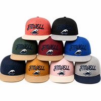 Gorra de Béisbol Personalizada de Dos Tonos con Visera Plana, Logotipo Bordado en 3D, Estructurada de 6 Paneles, Estilo Urbano, OEM ODM para Marcas de Moda