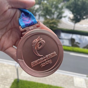 Medaglia in Metallo Placcato Personalizzata <span class=keywords><strong>con</strong></span> Logo, <span class=keywords><strong>Nome</strong></span> o Testo, Forma Rotonda, Design Moderno per Premi Sportivi - Product Image 6