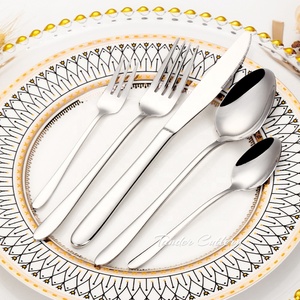 Ensemble de couverts de mariage en or en vente chaude, cuillère, fourchette et couteau en acier inoxydable, ensemble de couverts de restaurant - Product Image 3