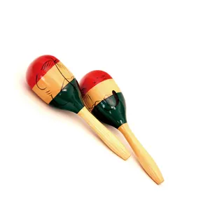 Batidor de mano musical, instrumento musical de maracas, económico, personalizado, maracas de madera