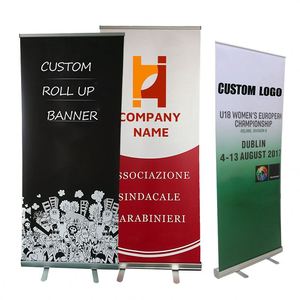 Factory Direct Sale Aluminum <b>Roll</b> up Pull up Pop up Standing Banner - Product Image 1