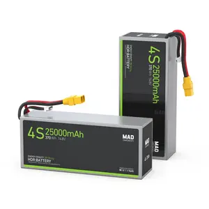 4S 25Ah 14,8 V 370Wh 125A высокая плотность мощности легкий вес Дрон твердотельный литиевый аккумулятор - Product Image 5