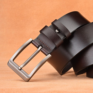 Cinturón con hebilla <span class=keywords><strong>para</strong></span> <span class=keywords><strong>hombre</strong></span>, <span class=keywords><strong>cinturones</strong></span> de cuero genuino <span class=keywords><strong>para</strong></span> <span class=keywords><strong>hombre</strong></span>, cinturón vaquero de piel de vaca, logotipo personalizado OEM de fábrica LQbelt - Product Image 4