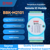Sensor de temperatura Rtd PT100/PT1000 Módulo IO remoto de adquisición de temperatura con interfaz RS485/Ethernet