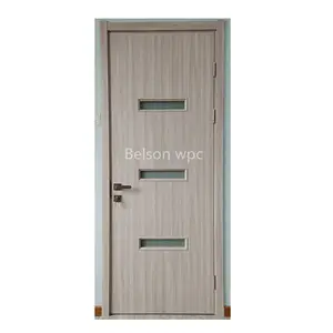 Chinese Manufacturer Full WPC Fiber Doors Interior Waterproof Doors Wwith Fiber Glass